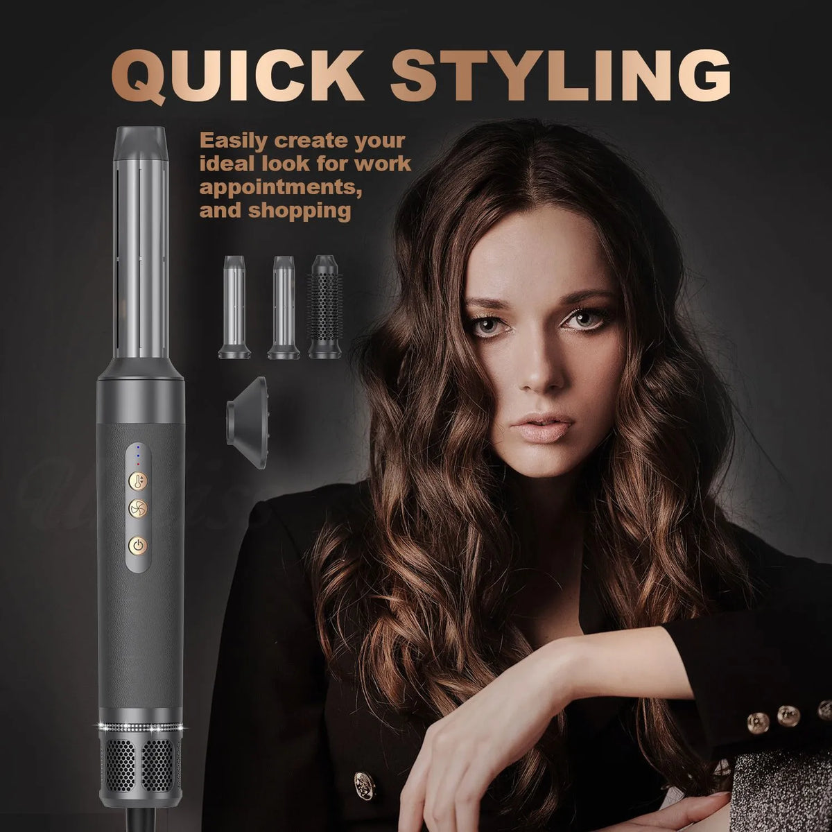 7-in-1 High-Speed Hair Dryer & Straightening Comb