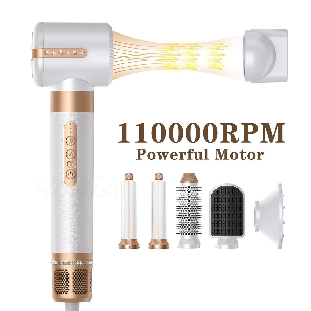 7-in-1 High-Speed Hair Dryer & Straightening Comb