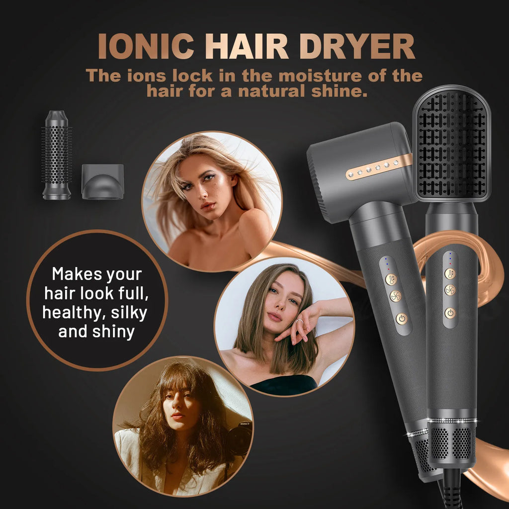 7-in-1 High-Speed Hair Dryer & Straightening Comb